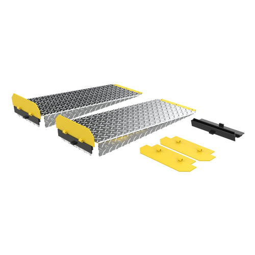 LiftAxis 48 Inch Lightweight Aluminum Extended Approach Ramps (Pair) on Four-Post Lift