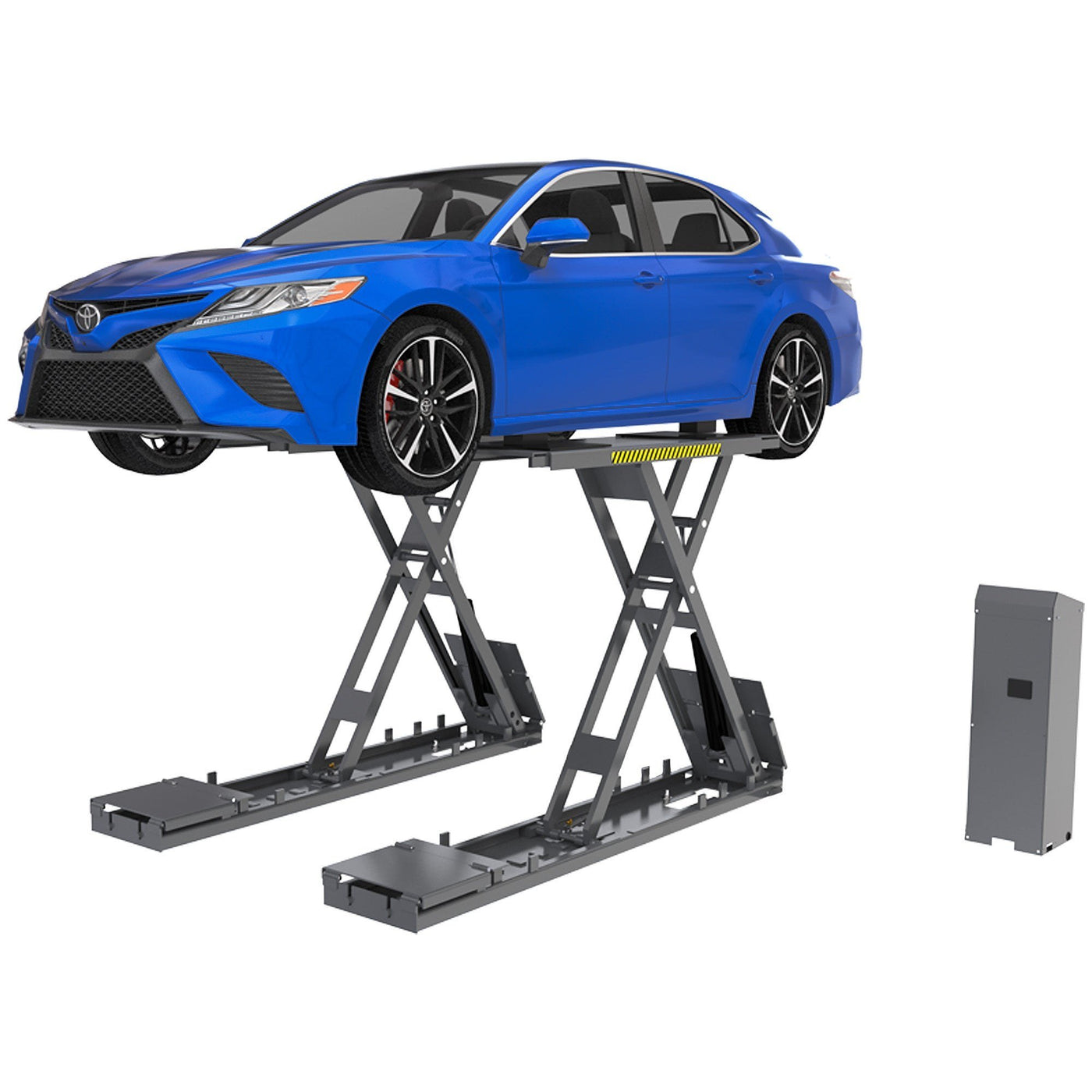 LiftAxis MultiPad-9K Heavy SUV Scissor Lift - Isolated Profile White Background