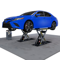 LiftAxis OpenBay-7K Open-Center Scissor Lift - Vehicle Raised